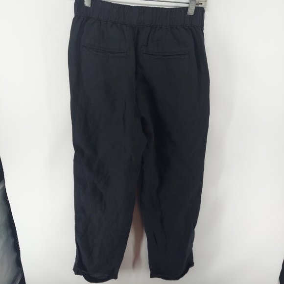 Rachel Roy 100%‎ linen pants black size small - Picture 2 of 8